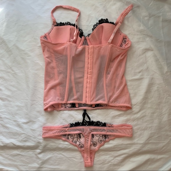 NWOT sophie b. Lace and Mesh Corset and Panty Set - Picture 2 of 4